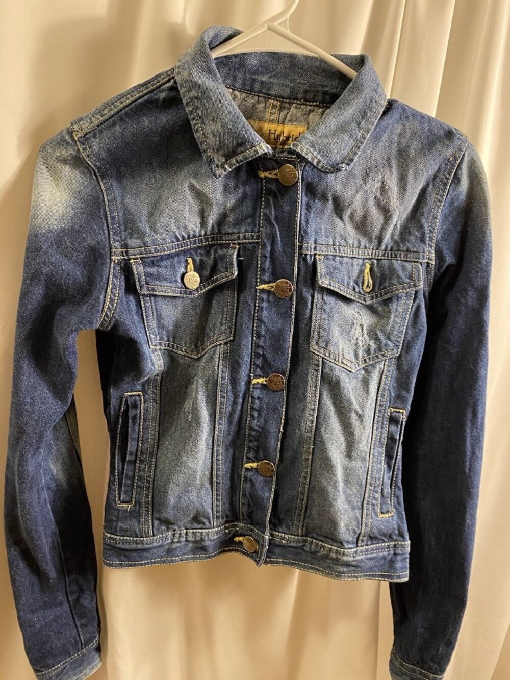 HyBrid & Company Classic Jean Trucker Jacket Women Small